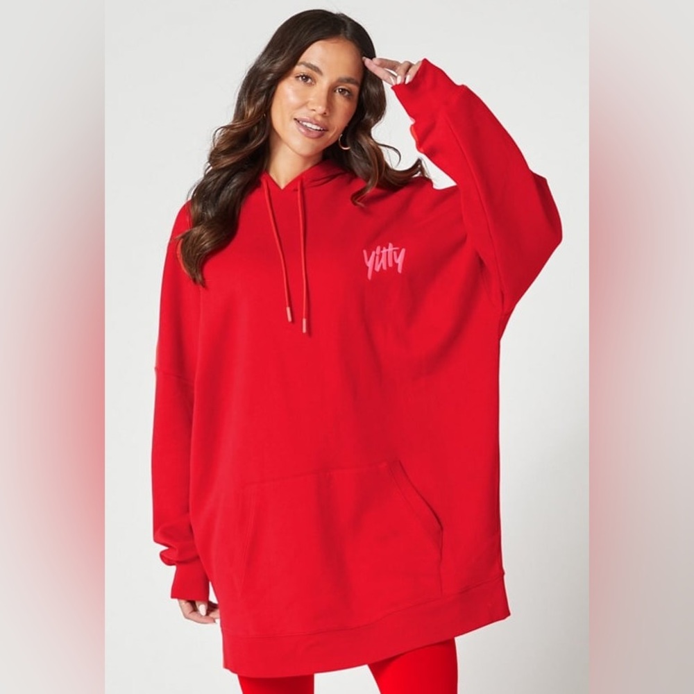 YITTY Red Oversized Sweatshirt